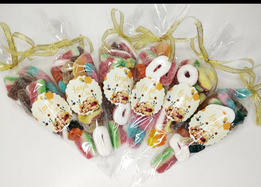 Cône à bonbon halal personnalisé – Cadeau gourmand original, anniversaire , mariages, baptême, naissance...– Tarifs en lot disponible