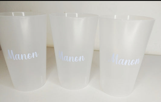 Verre Ecocup Personnalisé 25cl – Gobelet Réutilisable | Cadeau Événement, Mariage, EVJF, Anniversaire, baptême - tarifs en lots